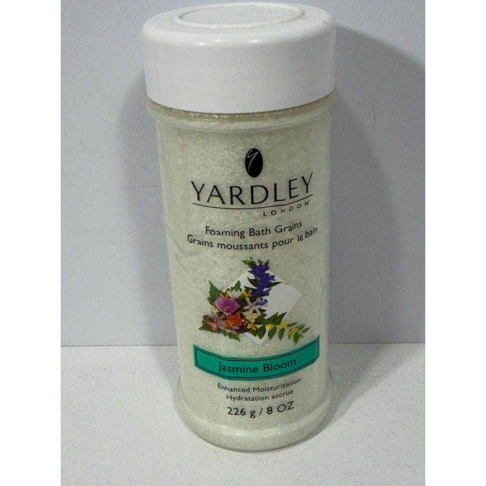 Yardley London Jasmine Bloom Foaming‎ Bath Grains 8 oz Moisturizing Bath Salts